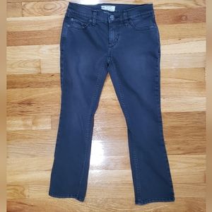 Free People Size 24 Black Cropped Straight Leg Jean